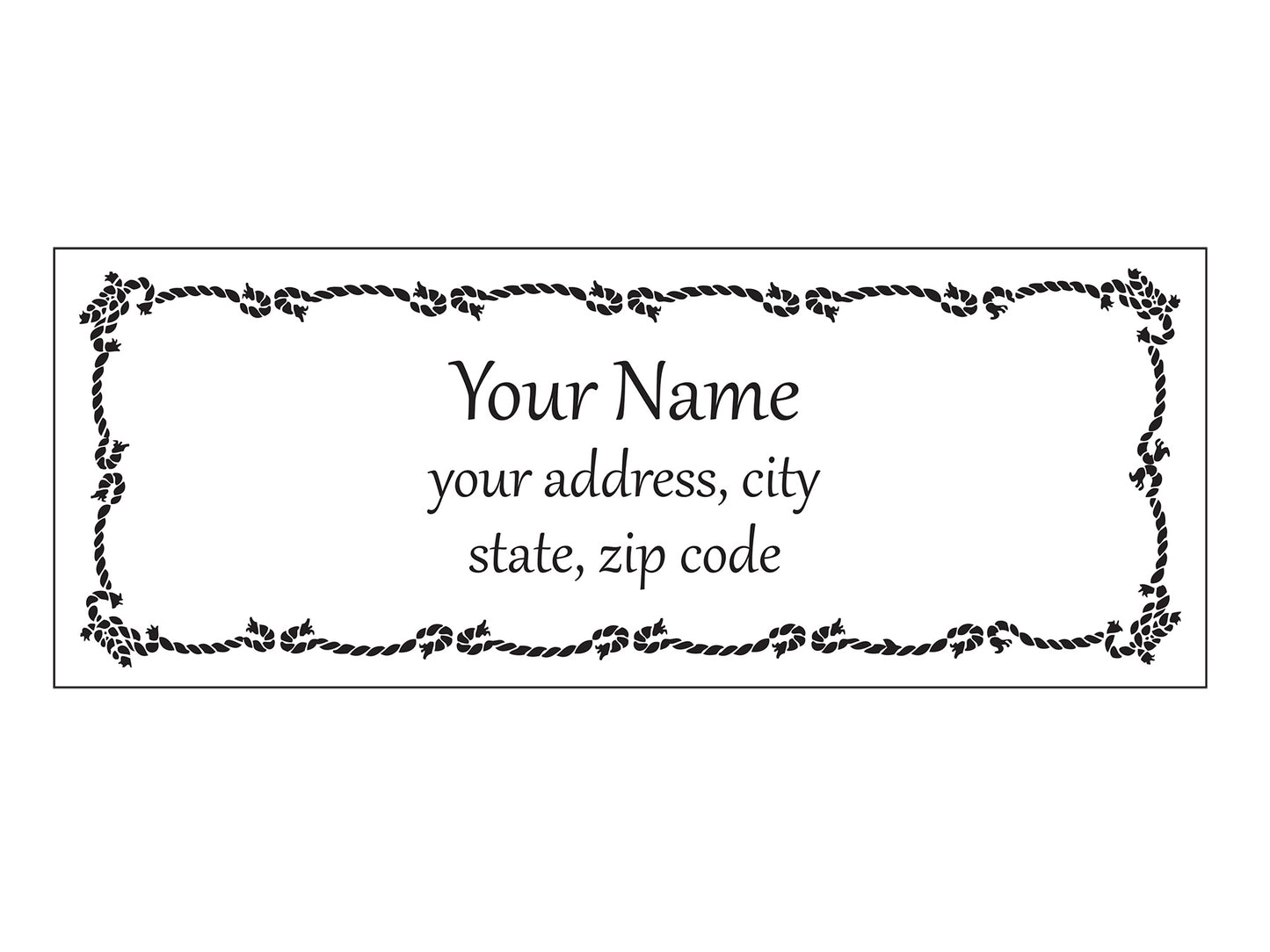 Set of 30 Personalized Return Address Labels vintage look pattern 3